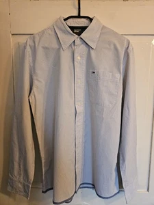 Hilfiger Denim Shirt Hemd Herren Gr. L Weiß Blau Kariert - Bild 1 von 6