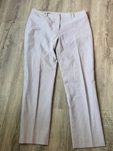 Brooks Brothers 346 Natalie Fit gefütterte Seersucker Hose blau weiß gestreift 10 - Bild 1 von 7
