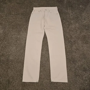 Levi’s 501 Cream Denim Jeans Men’s W30 L35 Straight Leg Classic Fit Vintage - Picture 1 of 9