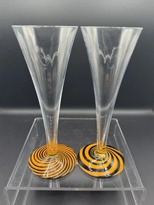 2 copas de Murano Carlo Moretti flauta de champán pura La Grande Dame - Imagen 1 de 6