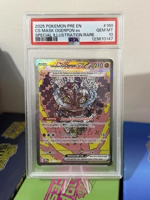Cornerstone Mask Ogerpon EX Prismatic Evolutions Holo Pokémon TCG Card 160/131 - Image 1 of 2