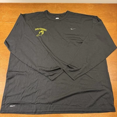 Nike Shirt Mens 3XL Black Dri Fit Long Sleeve Running Reflective Active - Image 1 of 4