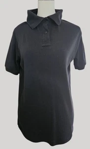 LERNER Black Short Sleeve Polo Top Ladies Medium - Picture 1 of 4