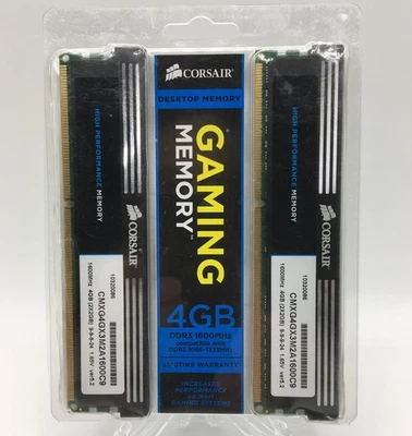 Corsair Gaming Memory High Performance 4GB 2x 2GB DDR3 1600Mhz CMXG4GX3M2A1600C9 - Image 1 of 2