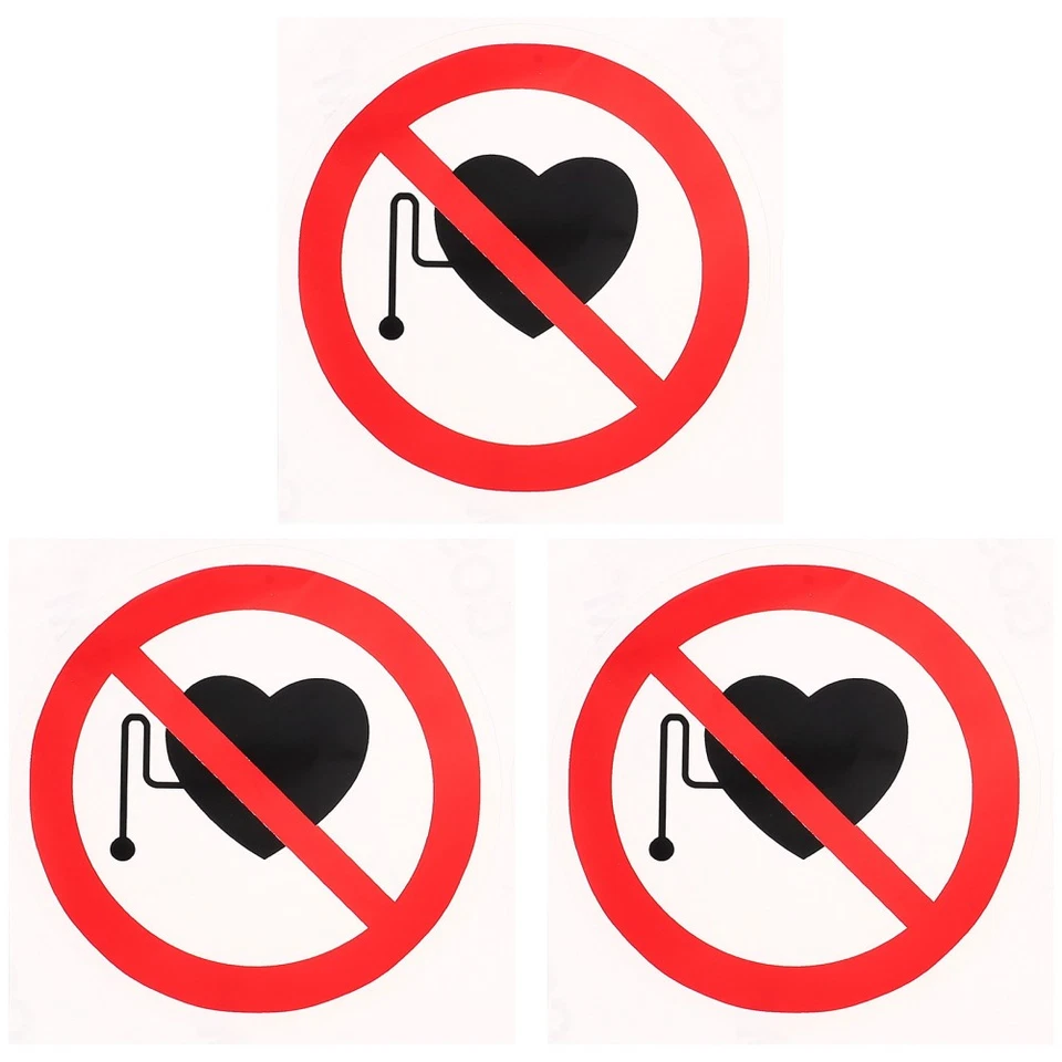  3 Pcs Caution Sign Warning Sticker Car Stickers Electrical Safety - Image 1 of 4