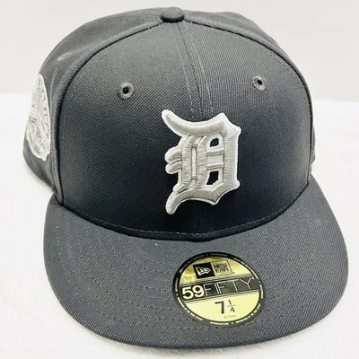 New Era Detroit Tigers Graphite Stadium Patch 59FIFTY Fitted Hat Cap 7 1/4 Gray - Image 1 of 4