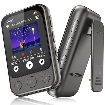 MP3 Player Bluetooth Sport 64 GB mit Clip, HiFi Sound, Radio, Schrittzähler X91 - Bild 1 von 4