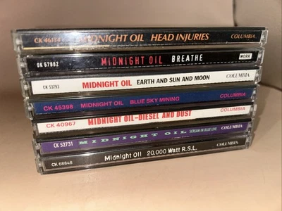 MIDNIGHT OIL 7CD Lot Head Injuries Diesel & Dust Blue Sky Mining Breathe MORE! - Imagem 1 de 4