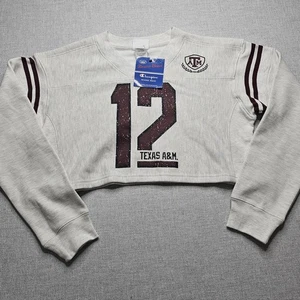 Texas A&M Crewneck Sweatshirt Damen XS Champion Reverse Weave Cropped Aggies - Bild 1 von 10