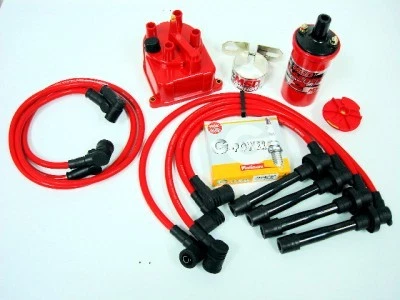 VMS RACING 92-01 ACURA INTEGRA RS LS GS MSD COIL WIRES PLUGS DISTRIBUTOR CAP KIT - Image 1 of 1