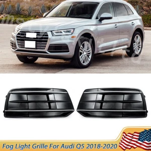 Cubierta de parachoques delantero L&R luz antiniebla lateral rejilla bisel cubierta para Audi Q5 2018-2020 - Imagen 1 de 13