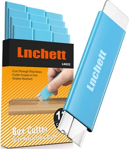 Box Cutter, 12-Pack Retractable Cardboard Mini Box Cutter for Packages, Boxes an - Picture 1 of 12