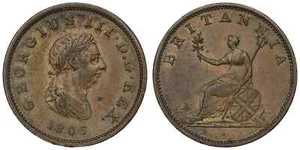 Gran Bretaña - 1/2 centavo 1806 - Jorge III - Imagen 1 de 3