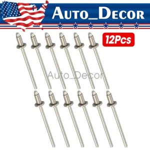 12PC Stainless Rivets Stainless Steel VIN Door Tags For Chrysler GM Ford AMC - Bild 1 von 6