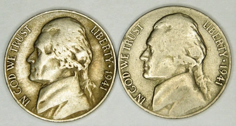 1941 D & 1941 S Jefferson Nickel - 2 coin lot Cover