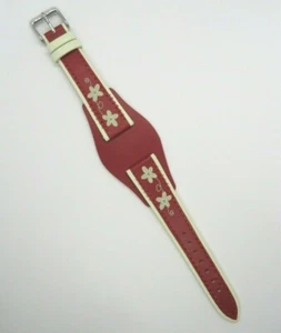 s.Oliver SO-1644 original Ersatzband Uhrenarmband Lederarmband Leder rot 20 mm - Picture 1 of 4