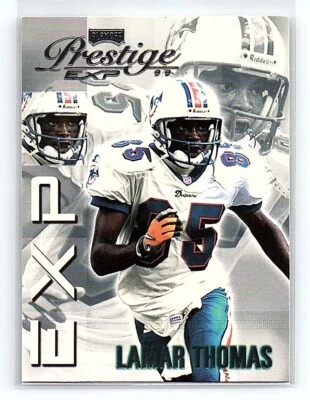 1999 Playoff Prestige EXP Lamar Thomas Miami Dolphins #EX131 - Image 1 of 2