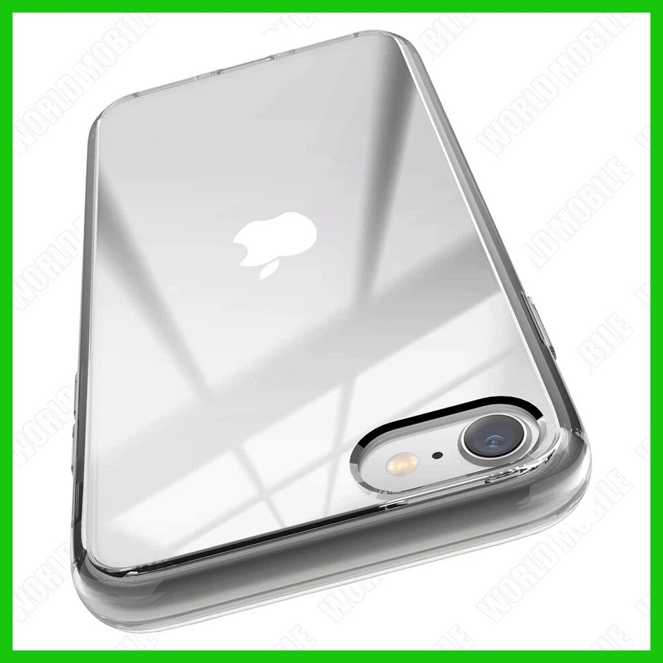 Cover per Apple iPhone SE 2020 / SE 2022 Silicone Trasparente + Pellicola Vetro - Immagine 1 di 4