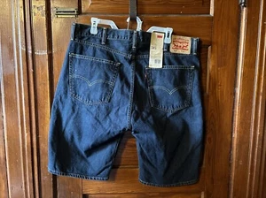 Levi Strauss 505 Mens Blue Denim Jean Shorts Regular Fit Size W40 - Picture 1 of 12