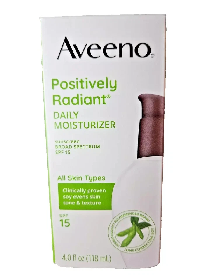 Aveeno Positively Radiant Daily Moisturizer (SPF 15) 4.0 fl oz - Exp 11/2025 - Image 1 of 1