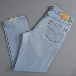 Vintage 90's Levis 550 Jeans Men 42x34 Relaxed Fit Blue Denim Red Tab USA Batman - Picture 1 of 20