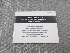 Nintendo Consumer Information and Precautions Booklet NES-USA/CAN NES System - Picture 1 of 2