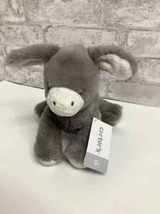 Carters Plush Grey Gray Donkey Mule Baby Toy Stuffed Animal Lovey NWT - Picture 1 of 8