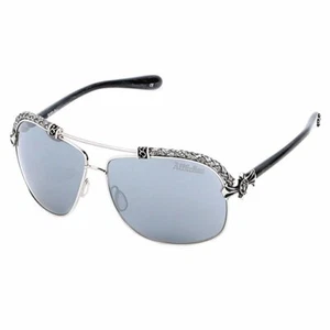 Gafas de sol Affliction Baxter B plateadas blancas/plateadas con etiqueta de estuche y caja - Imagen 1 de 3