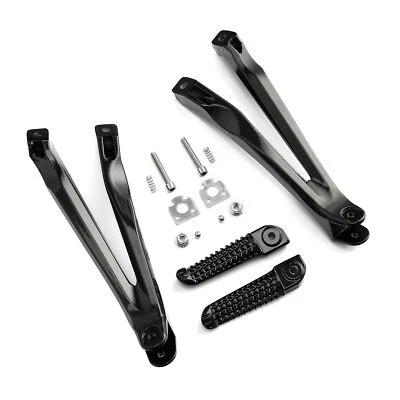 Black Rear Passenger Foot Pegs Footpegs Bracket Fit For Yamaha YZF R1 2004-2008 - Image 1 of 4