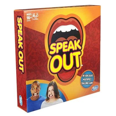 Speak Out Board Game Family Ridiculous Mouthpiece Challenge Hasbro  - Image 1 of 4