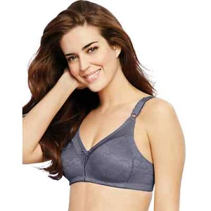 Bali Double Support Spa Closure Wireless Bra 3372 - Dark Gray 40B NWT - Imagen 1 de 3