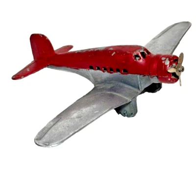 Vintage Erie Parker White Northrop Airplane Metal Toy - Image 1 of 4