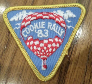 Vintage Girl Scout Uniform Patch Gs Cookie Rally 1983 Hot Air Balloon - Picture 1 of 1