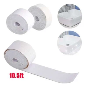 10.5ft PVC Self Adhesive Caulk Sealing Strip Tape For Kitchen Wall Sink Toilet - Picture 1 of 14