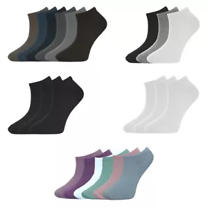 Mens Womens Trainer Socks Sizes 4-7 4-8 6-11 Sports Gym Ankle Liners - Picture 1 of 12