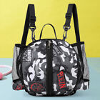 #F Mesh Basketball Bag Basketball Pouch for Outdoor Sports (Black Camouflage)