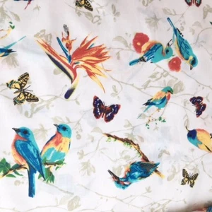522. Tela 100 % algodón para pájaros con mariposa. Precio por 1/2 metro - Imagen 1 de 1