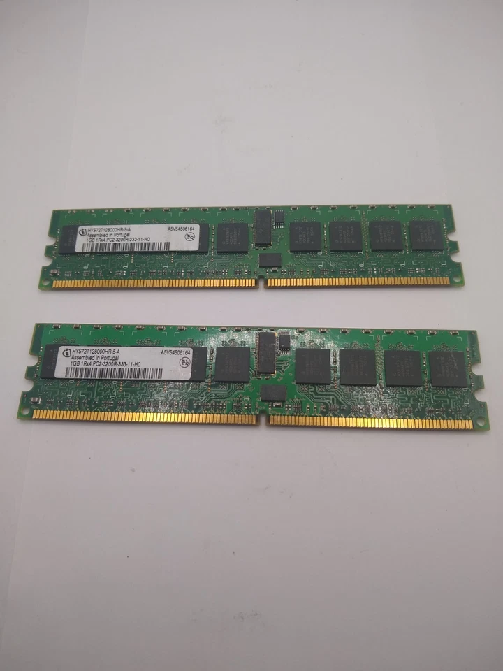 Pair (x2) - INFINEON PC2-3200R 1GB DDR2 400MHZ RAM SERVER MEMORY - Image 1 of 3