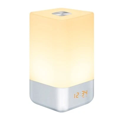 Wake Up Light Alarm Clock Option Bedsides Lamp Sunrising Simulated Natural Awake - Image 1 of 4