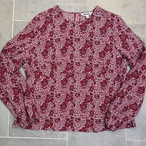 Top Boho Boden Empire Cintura Manga Larga - Rojo Botánico - Talla XL (16-18 / UK 20) - Imagen 1 de 13