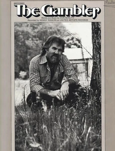 Vintage Sheet MusicThe Gambler Don Schlitz Kenny Rogers Song Copyright 1978 Used - Picture 1 of 3