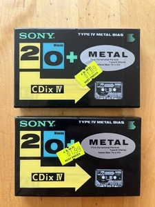 Sony Metal – Type IV Audio Cassette Tape (2 x 20 min) NEW & SEALED - Picture 1 of 2