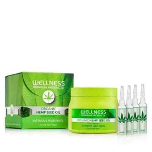 WELLNESS PREMIUM PRODUCTS Hemp Oil Intensive Hair Mask for ALL TYPES Hair 500ml - Picture 1 of 1