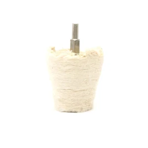 55mm Cone Polishing Cloth Wheel Buffing Mop Pad 6mm Shank For Drill Glass Metal - Picture 1 of 4