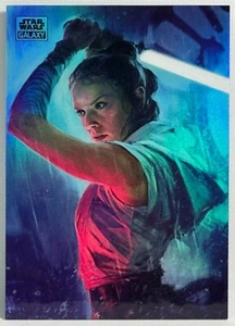 2024 Topps Star Wars Galaxy - The Duel: Rey - Aqua Refractor #72 - 107/199 - Picture 1 of 3