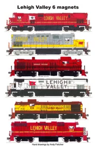 Locomotoras Lehigh Valley 6 imanes Andy Fletcher - Imagen 1 de 1
