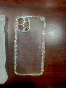 Clear Diamonds iPhone Phone Case 12 Pro  - Picture 1 of 6