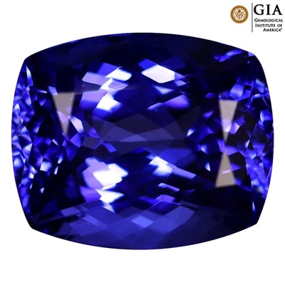 Cojín AAAA Natural D'Block Tanzanita Certificado GIA 14,00 ct (15,14 x 12,55 mm) Foto 1 de 4