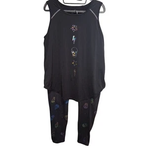 Torrid Active Shirt and Leggings Compression Skull Print XL, 1X Yoga Athleisure - Picture 1 of 15