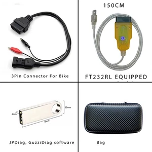 OBD2 Service Diagnostic Kit for DUCATI GUZZI MV GILERA MORINI JPDiag, GuzziDiag - Bild 1 von 6